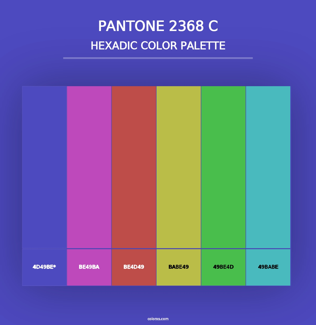 PANTONE 2368 C - Hexadic Color Palette