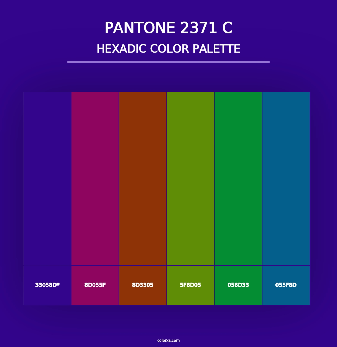 PANTONE 2371 C - Hexadic Color Palette