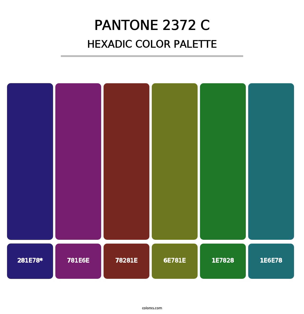 PANTONE 2372 C - Hexadic Color Palette