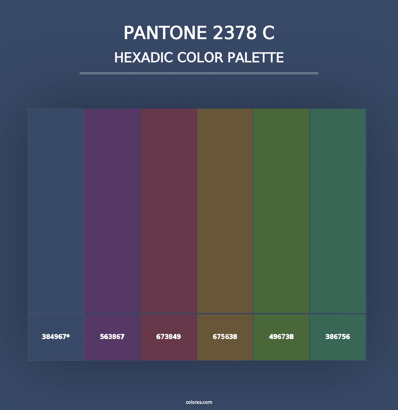 PANTONE 2378 C - Hexadic Color Palette