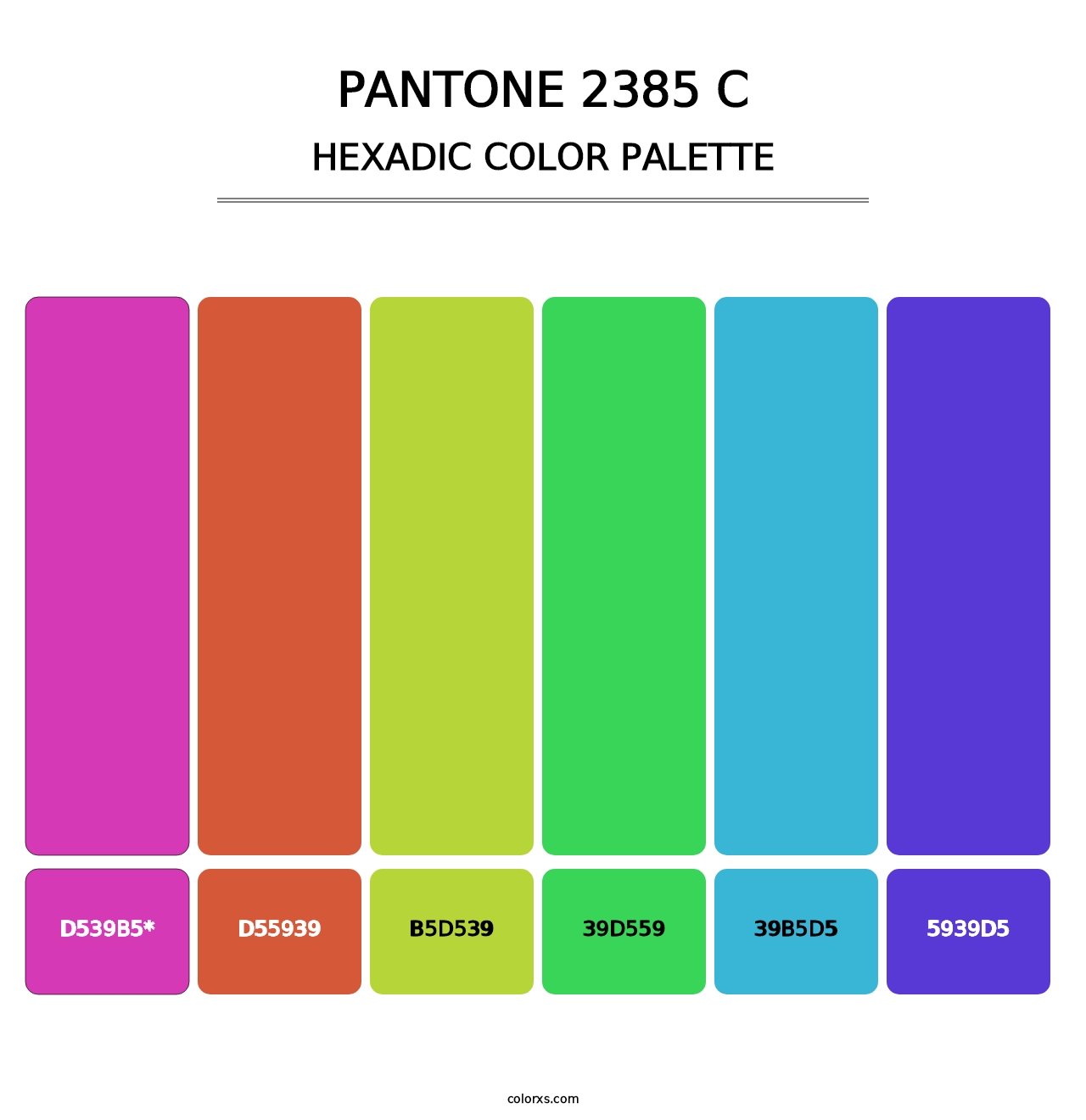 PANTONE 2385 C - Hexadic Color Palette