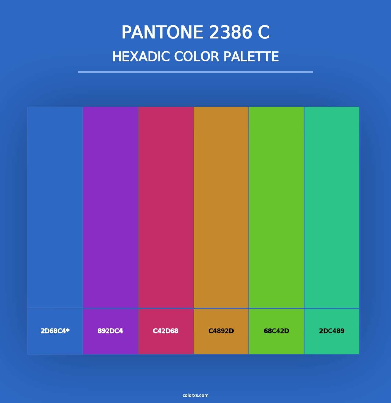 PANTONE 2386 C - Hexadic Color Palette