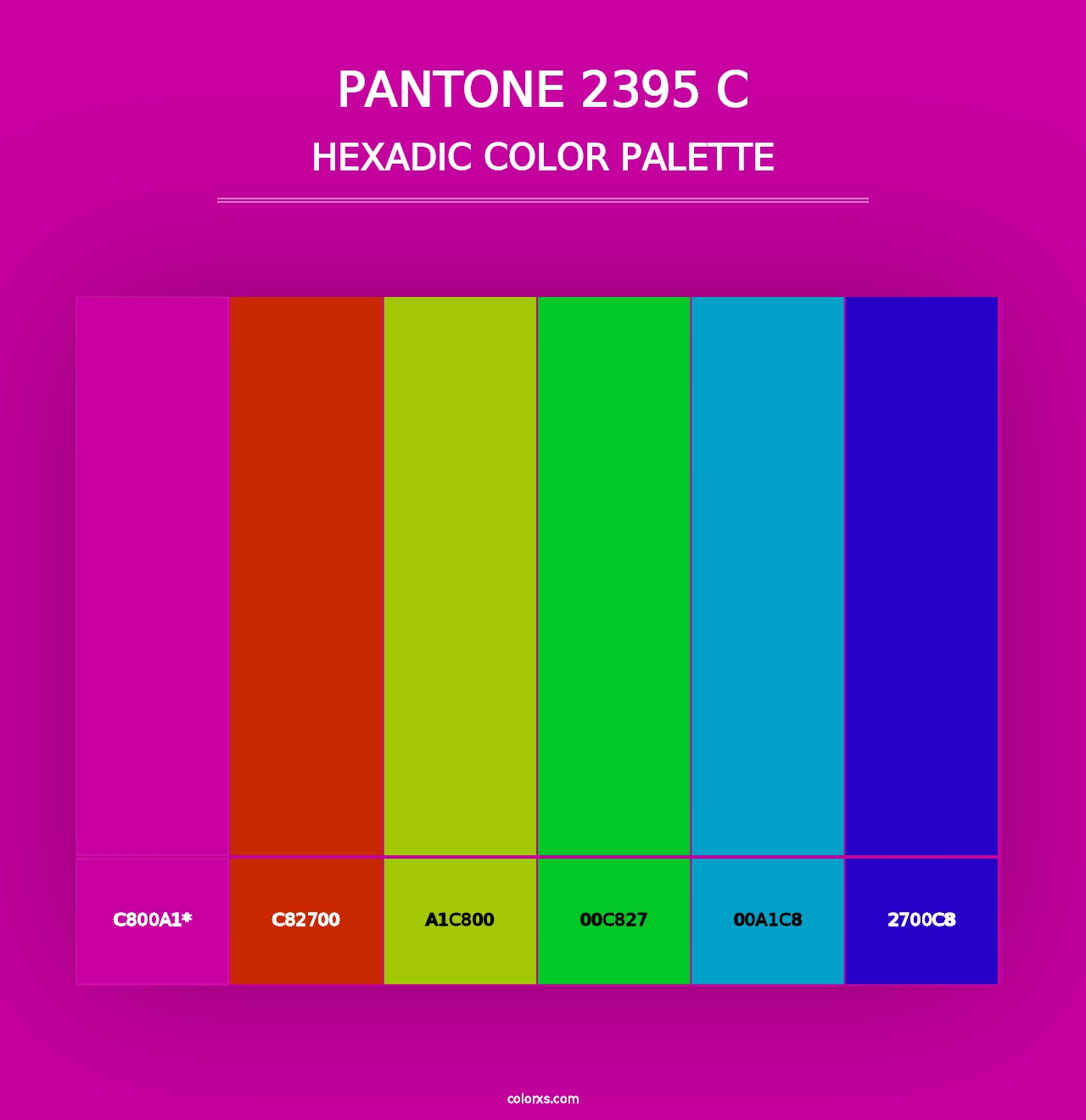 PANTONE 2395 C - Hexadic Color Palette