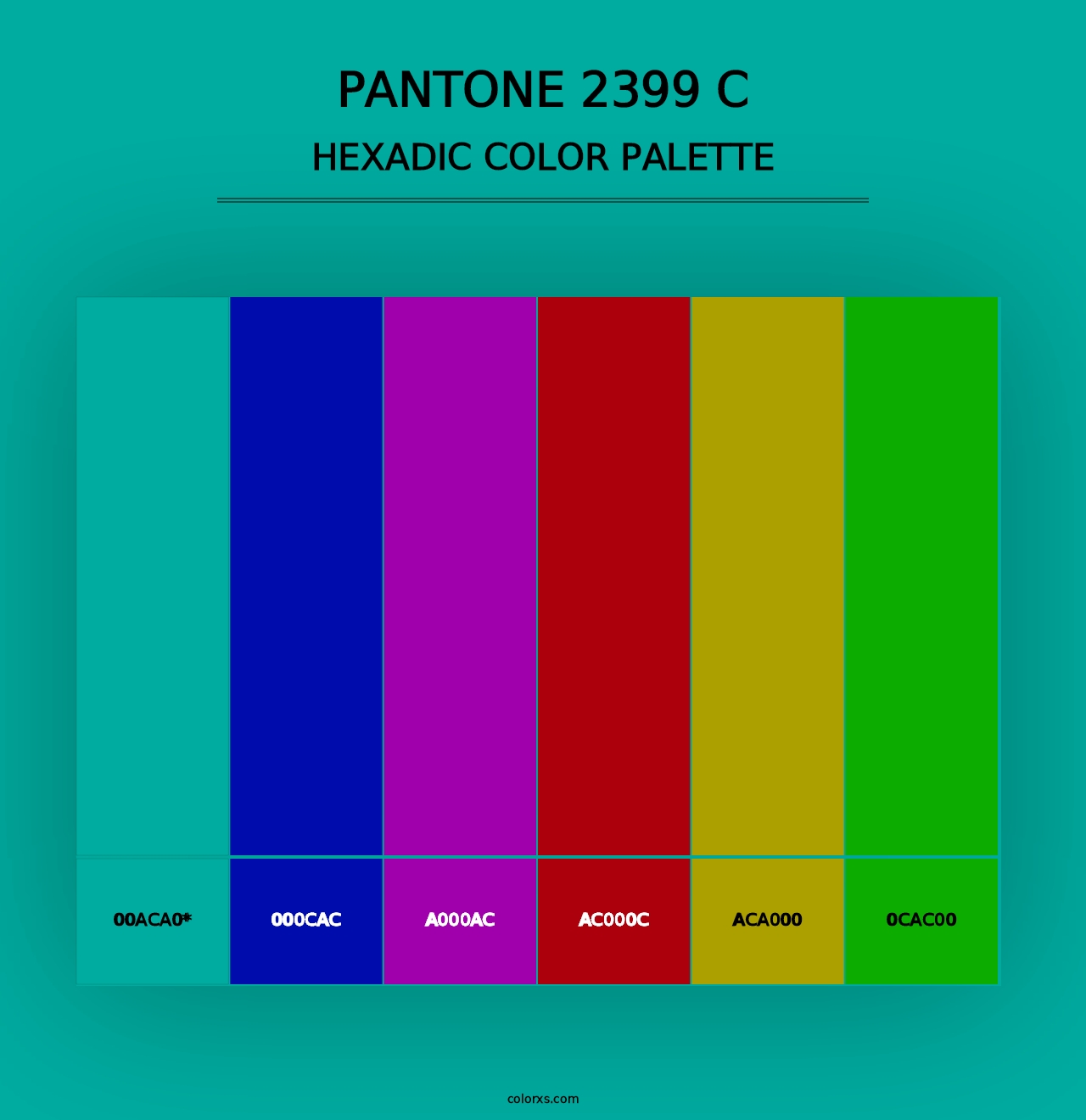 PANTONE 2399 C - Hexadic Color Palette