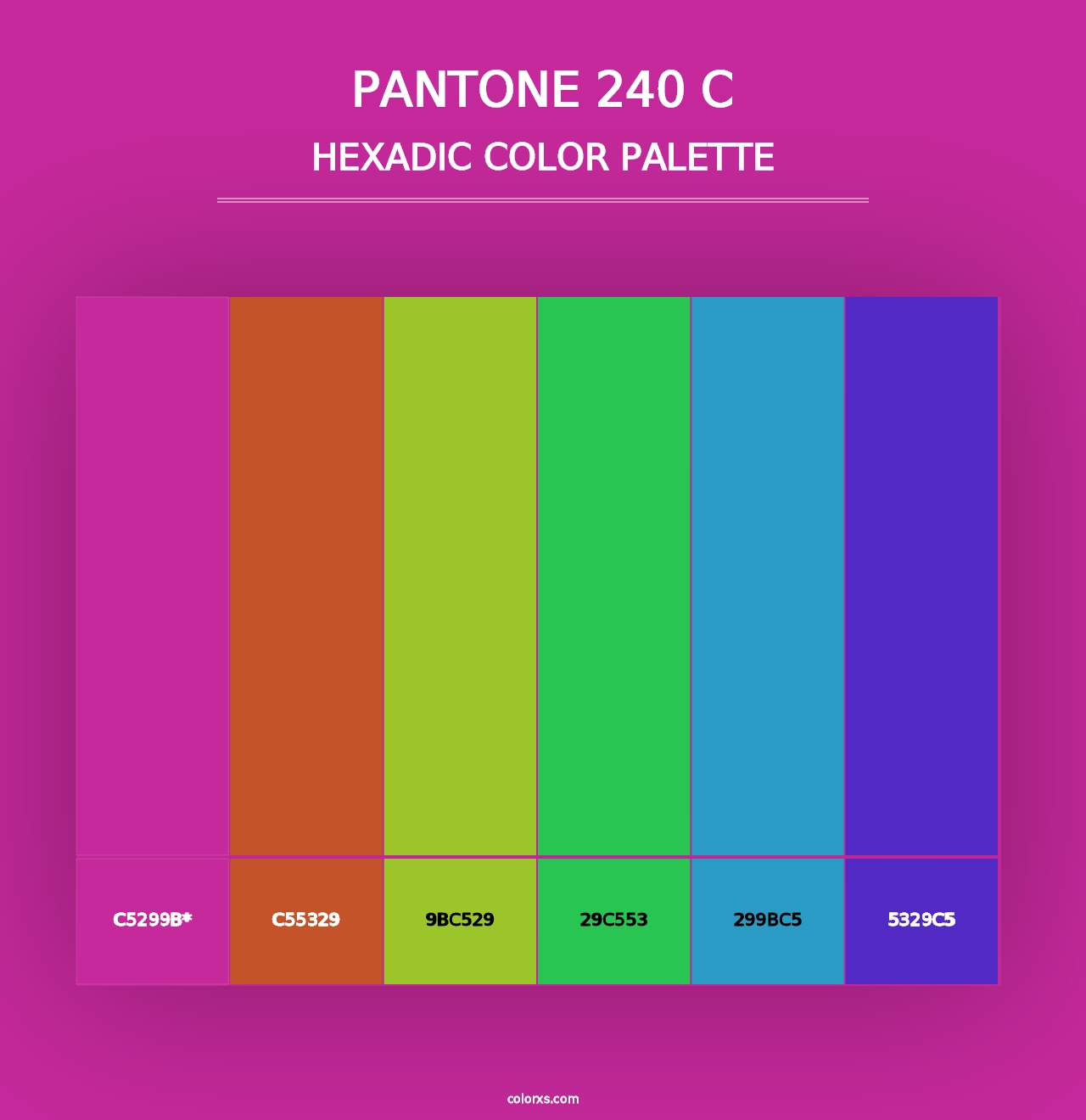 PANTONE 240 C - Hexadic Color Palette