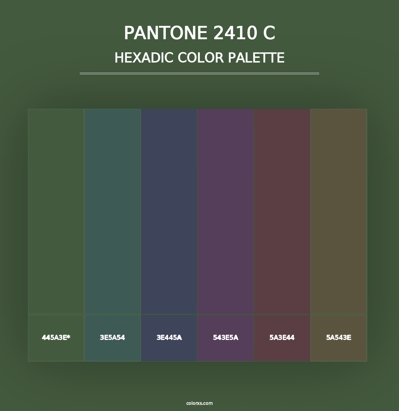 PANTONE 2410 C - Hexadic Color Palette