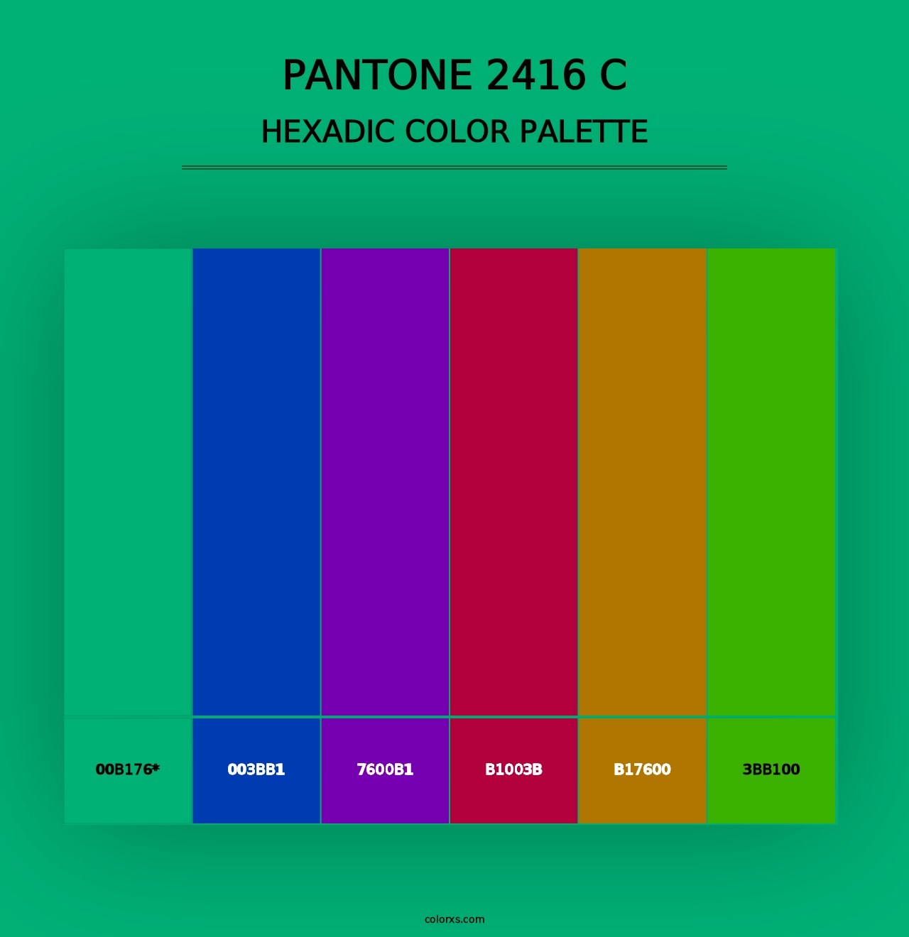 PANTONE 2416 C - Hexadic Color Palette