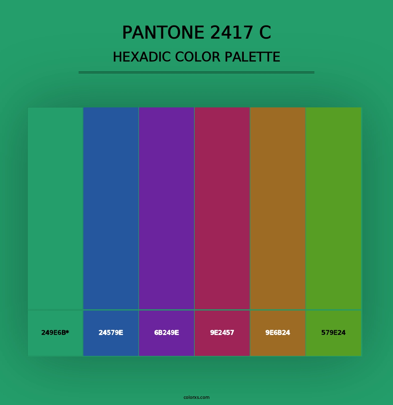 PANTONE 2417 C - Hexadic Color Palette