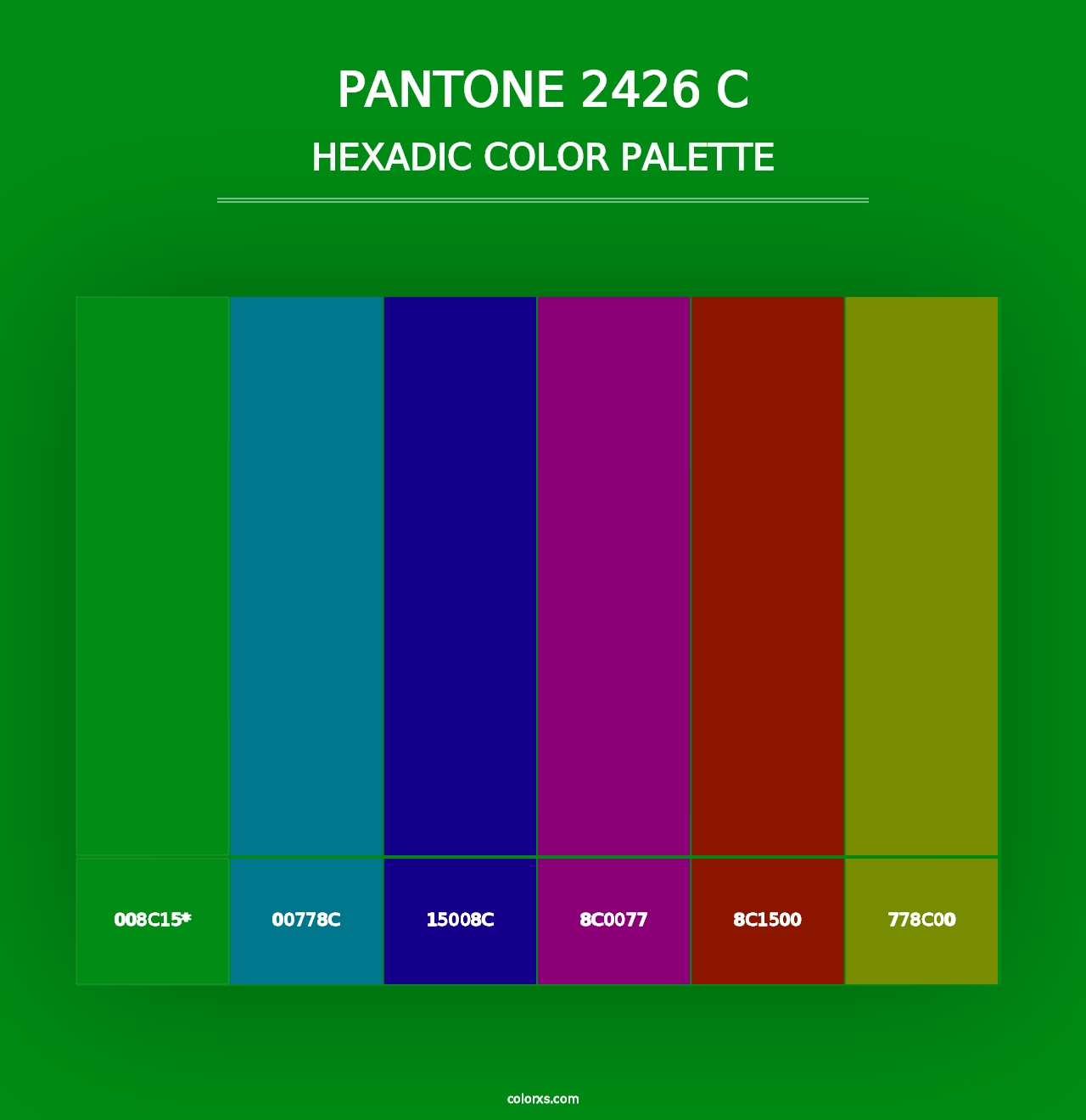 PANTONE 2426 C - Hexadic Color Palette