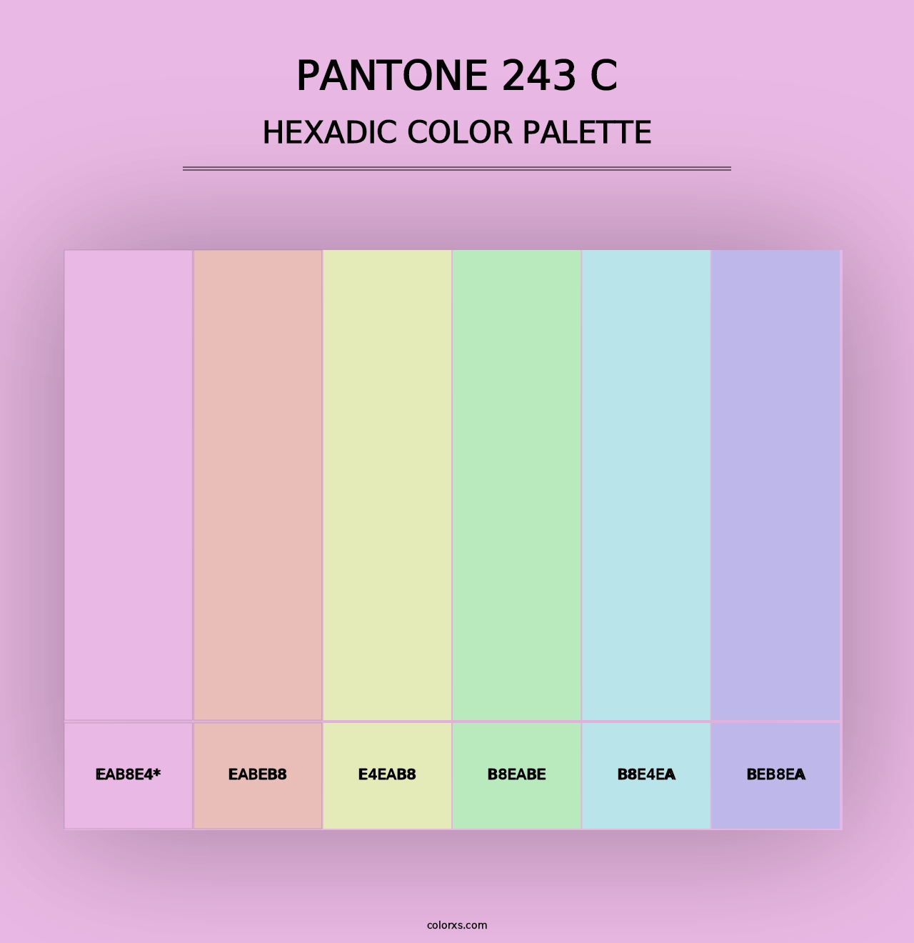 PANTONE 243 C - Hexadic Color Palette