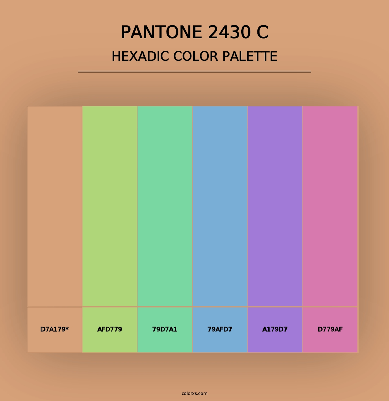 PANTONE 2430 C - Hexadic Color Palette