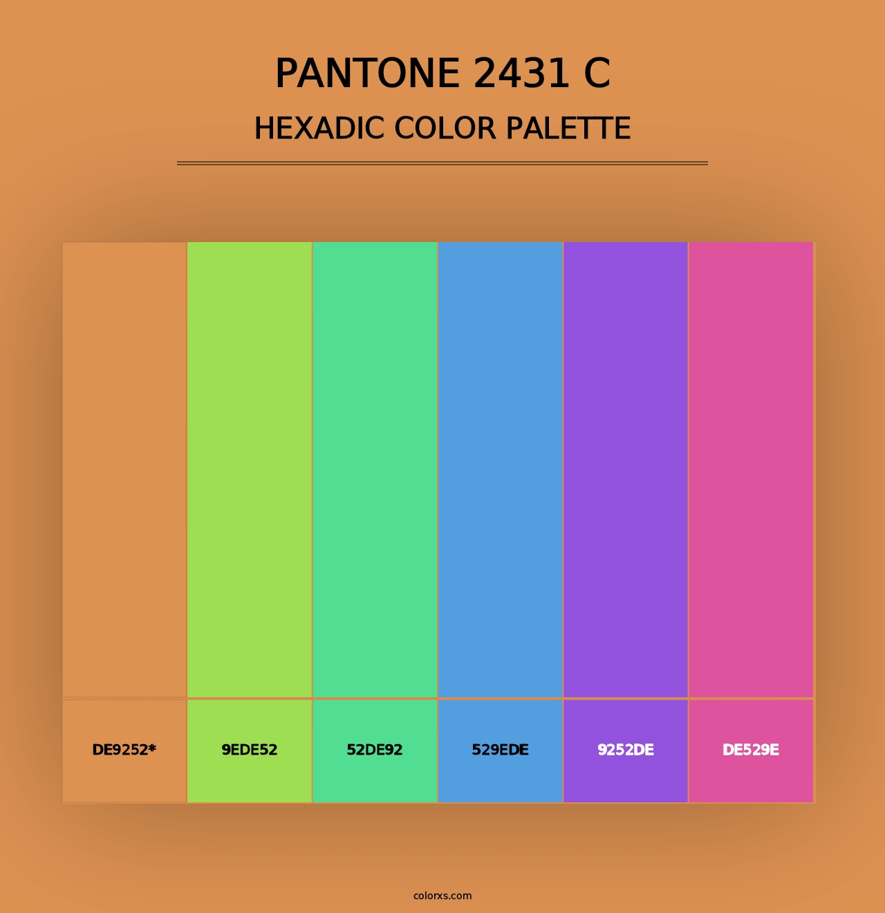 PANTONE 2431 C - Hexadic Color Palette