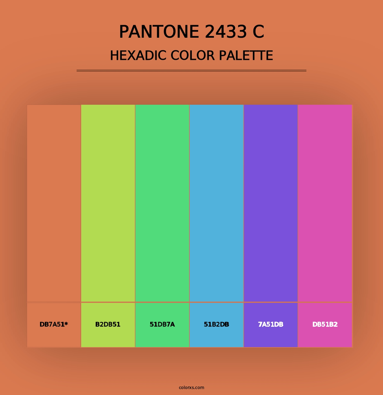 PANTONE 2433 C - Hexadic Color Palette