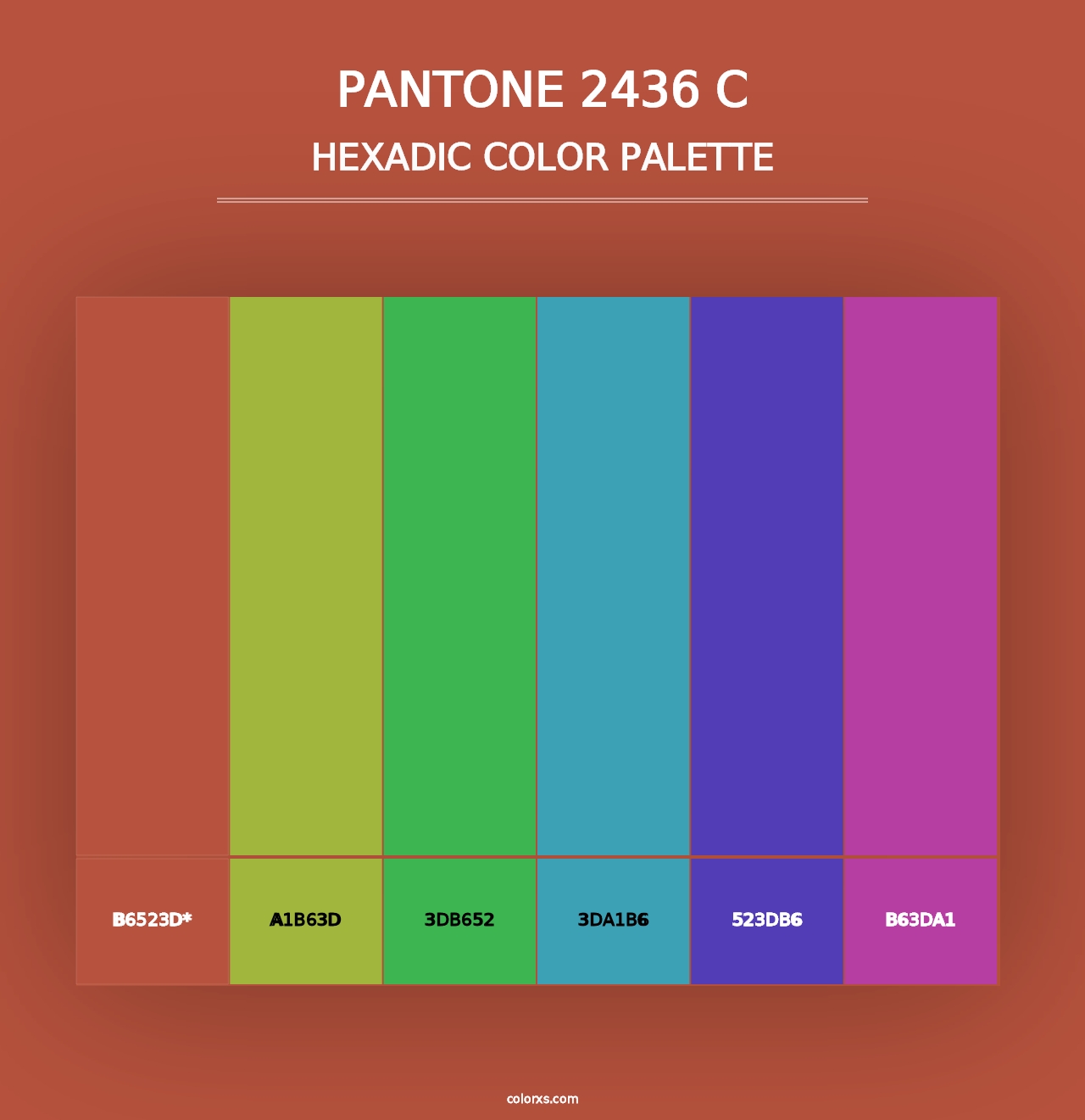 PANTONE 2436 C - Hexadic Color Palette