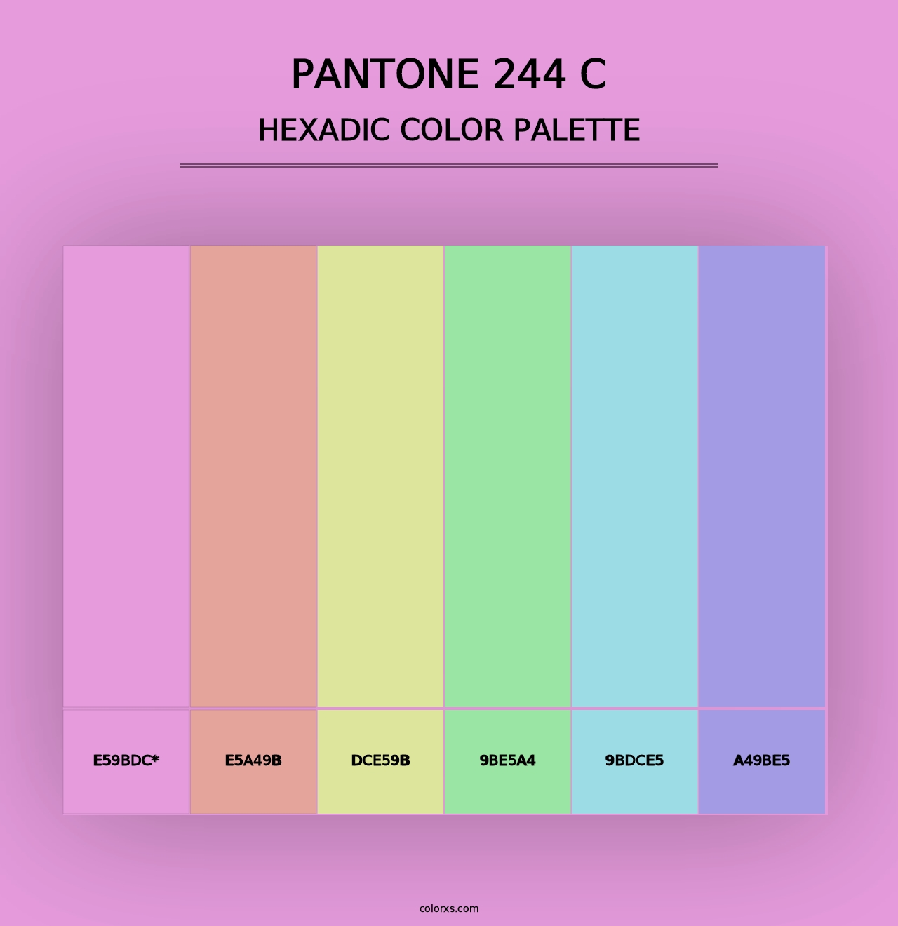 PANTONE 244 C - Hexadic Color Palette