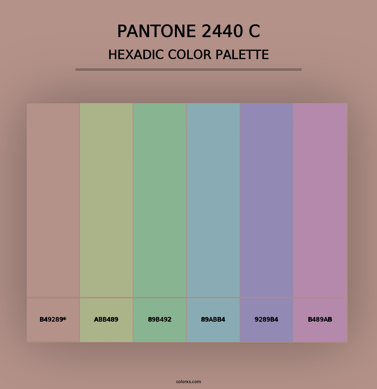 PANTONE 2440 C - Hexadic Color Palette