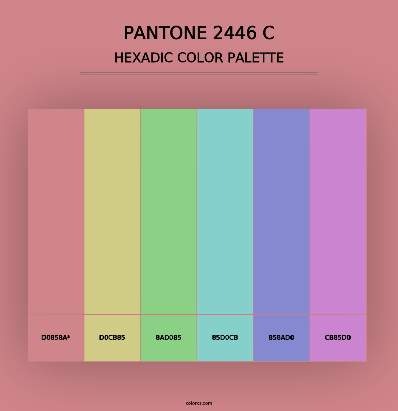 PANTONE 2446 C - Hexadic Color Palette