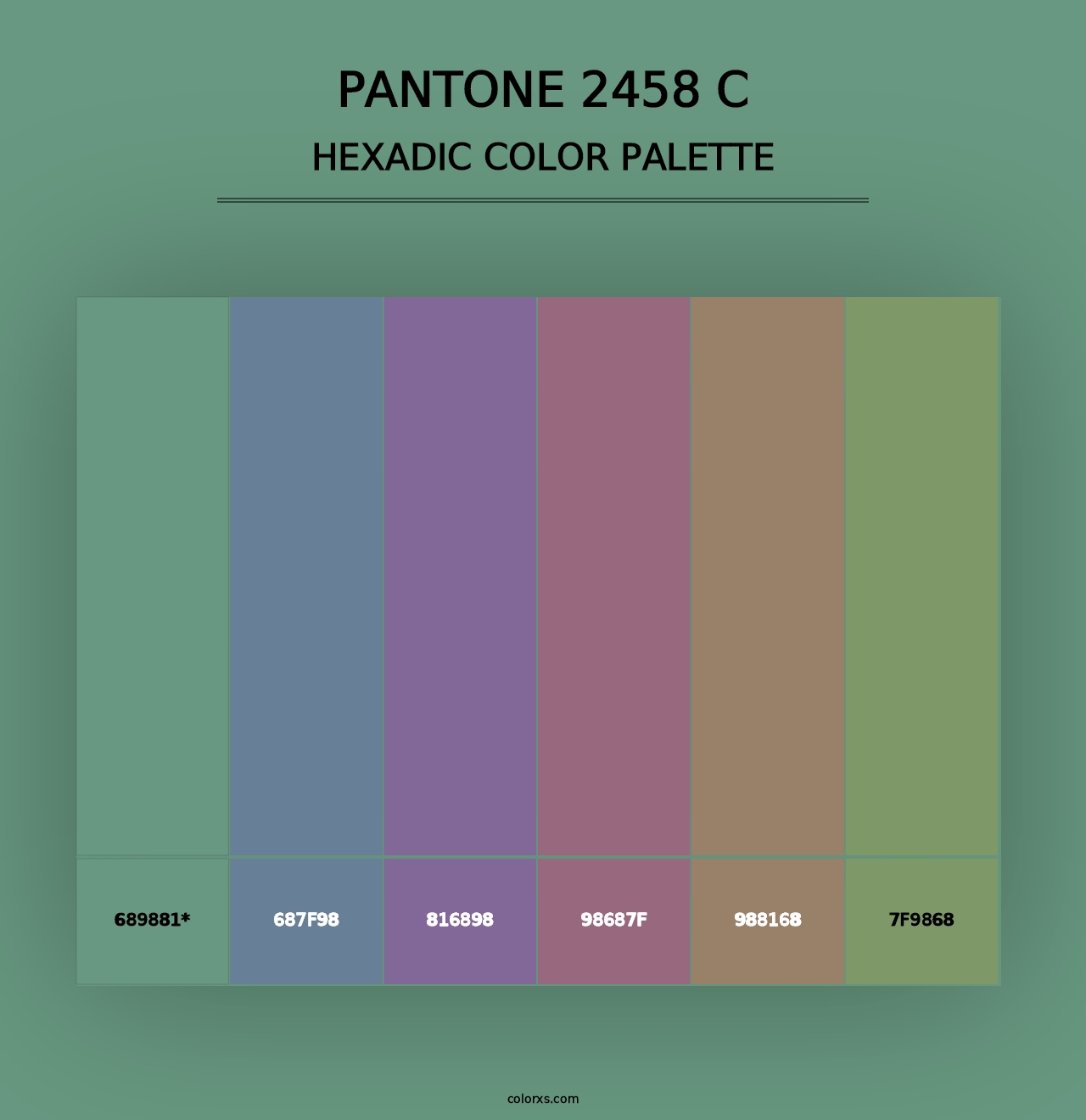 PANTONE 2458 C - Hexadic Color Palette