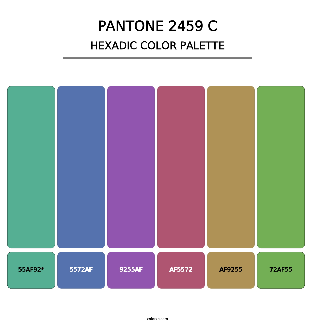 PANTONE 2459 C - Hexadic Color Palette