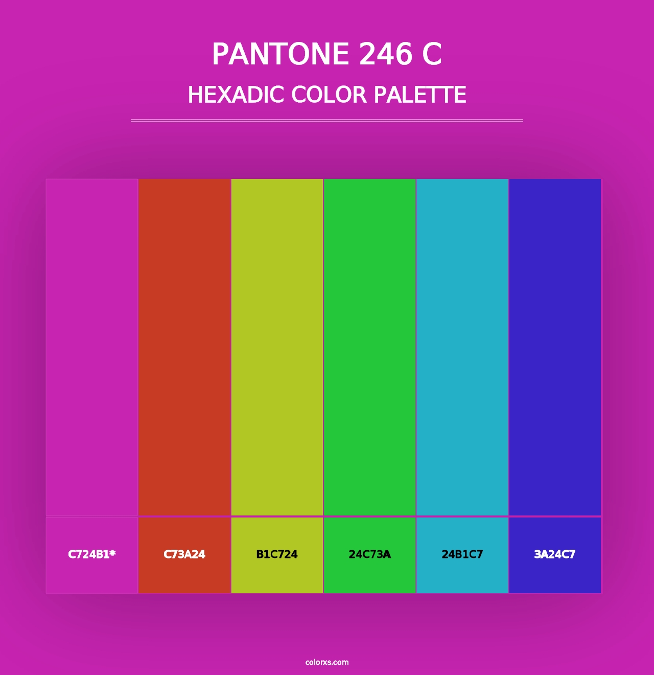 PANTONE 246 C - Hexadic Color Palette