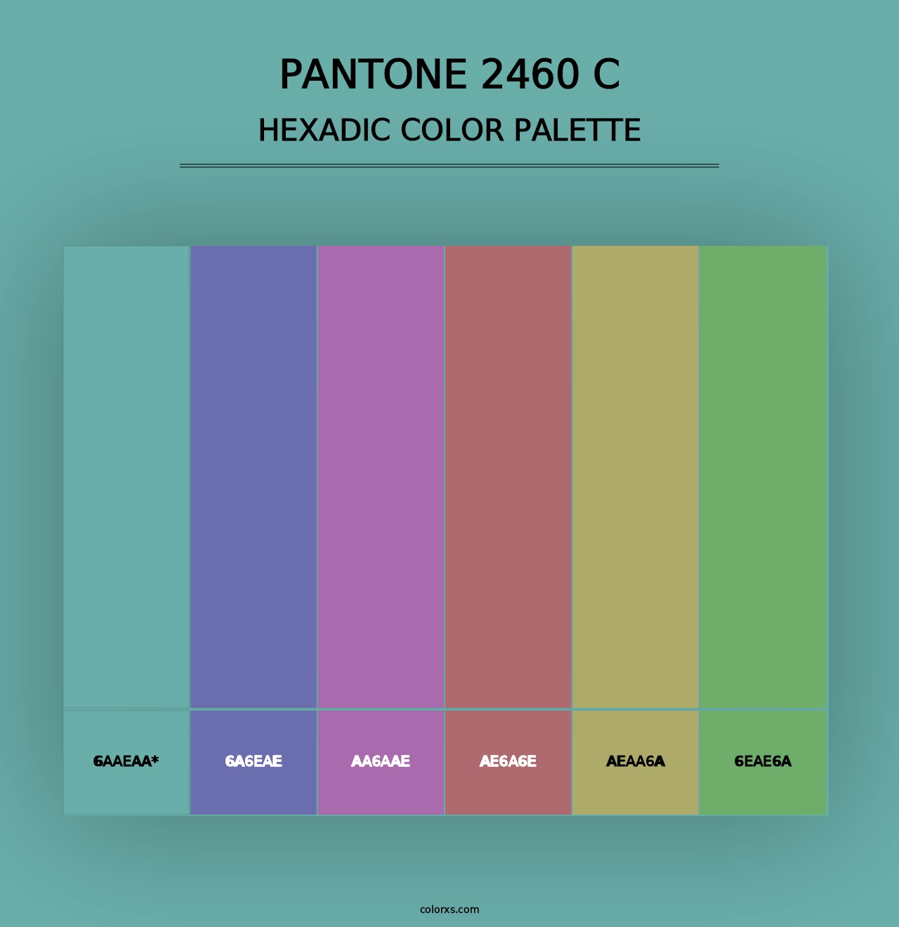 PANTONE 2460 C - Hexadic Color Palette