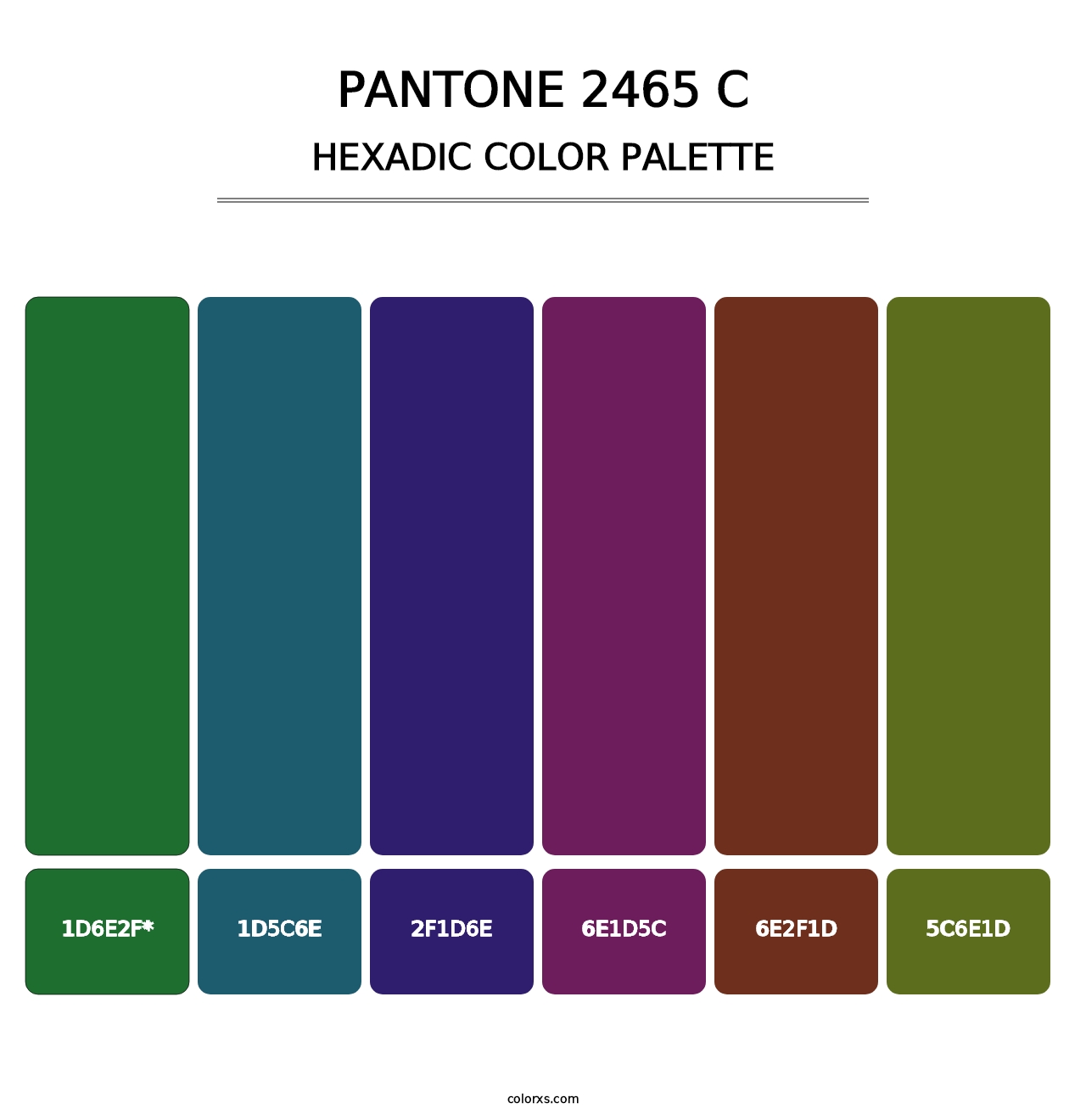 PANTONE 2465 C - Hexadic Color Palette