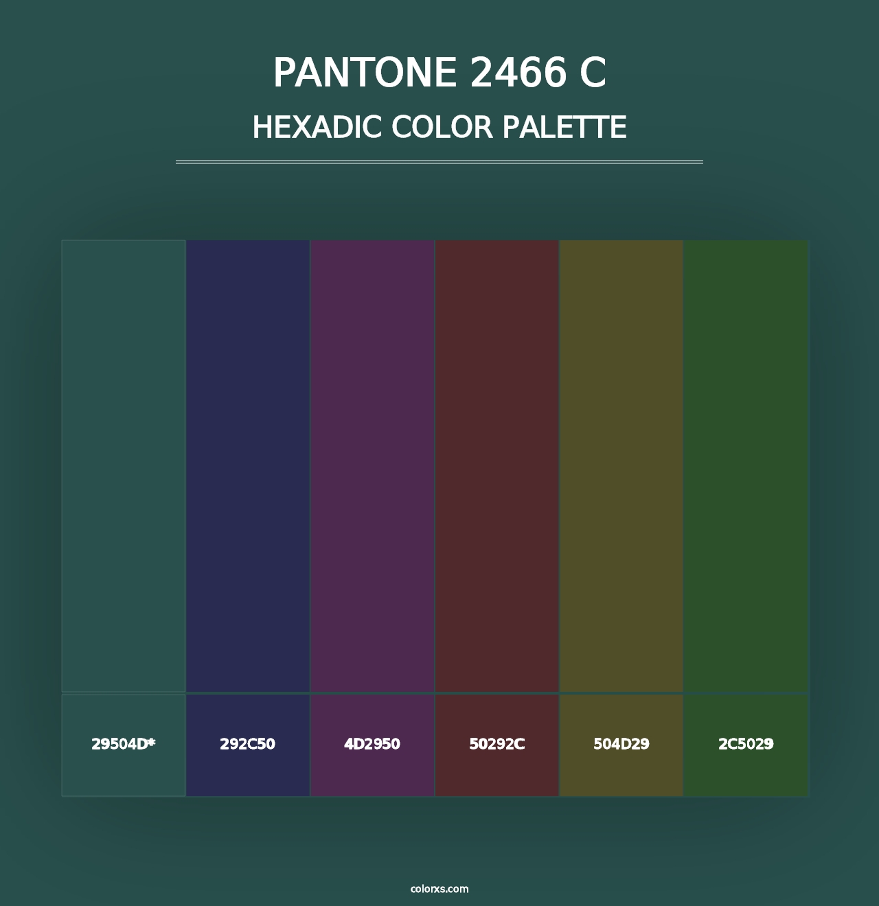 PANTONE 2466 C - Hexadic Color Palette