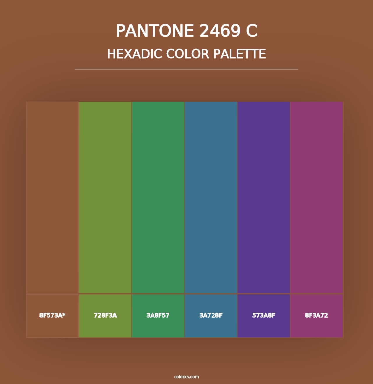 PANTONE 2469 C - Hexadic Color Palette