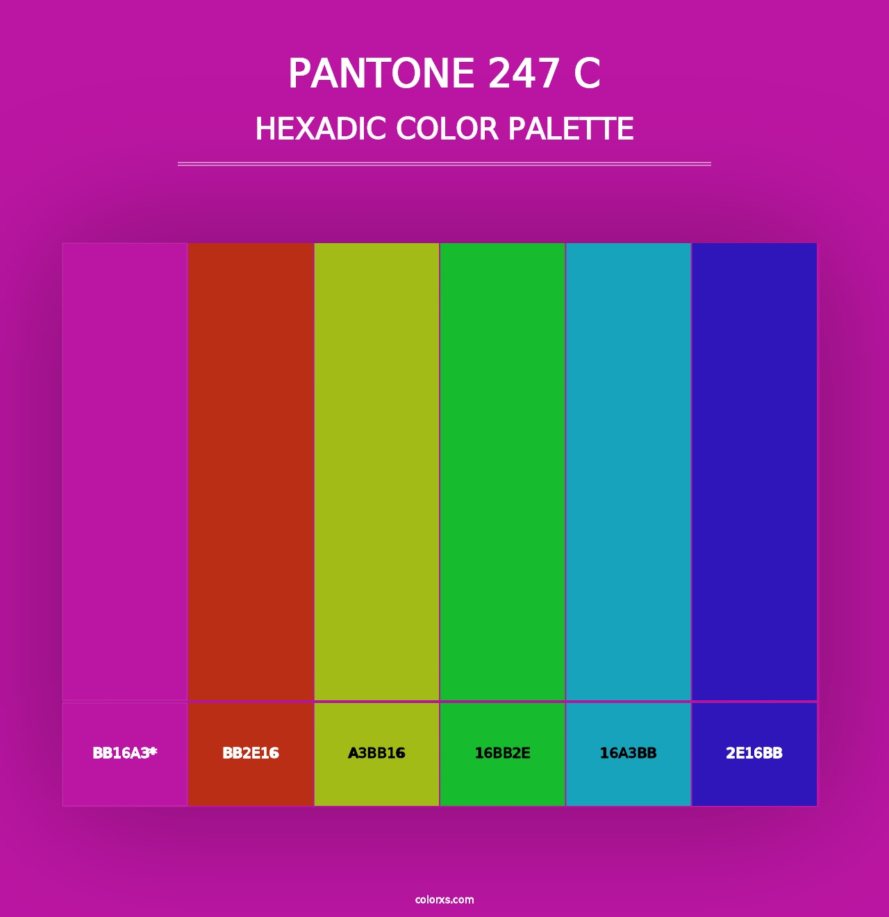 PANTONE 247 C - Hexadic Color Palette