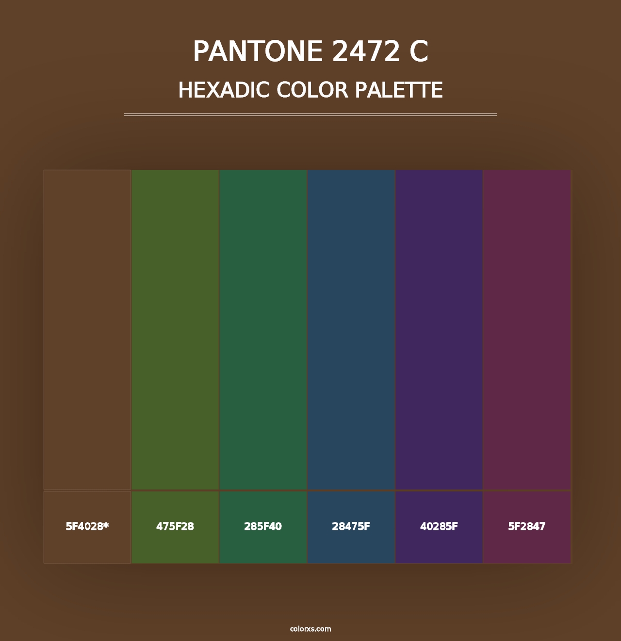 PANTONE 2472 C - Hexadic Color Palette