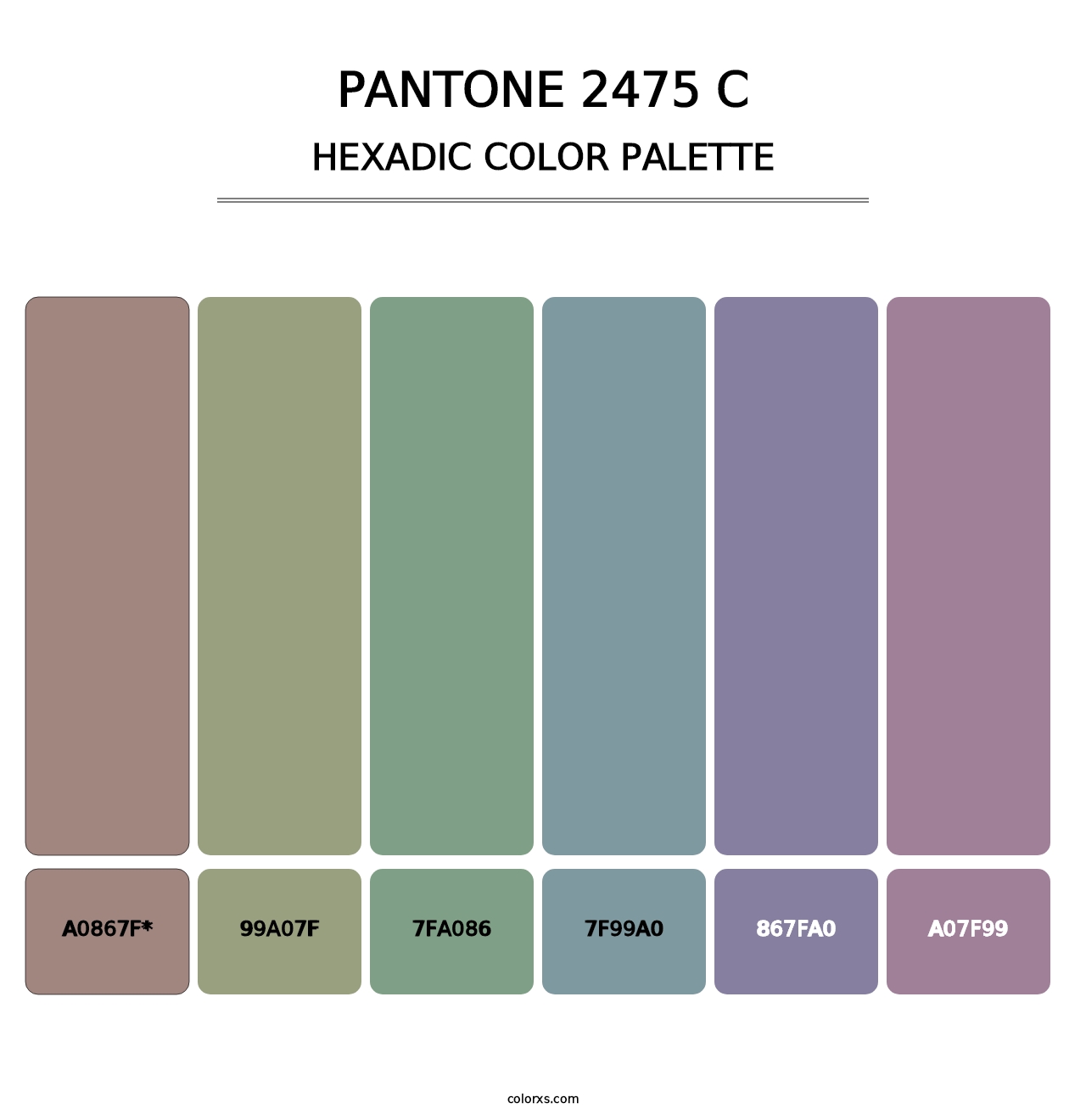 PANTONE 2475 C - Hexadic Color Palette