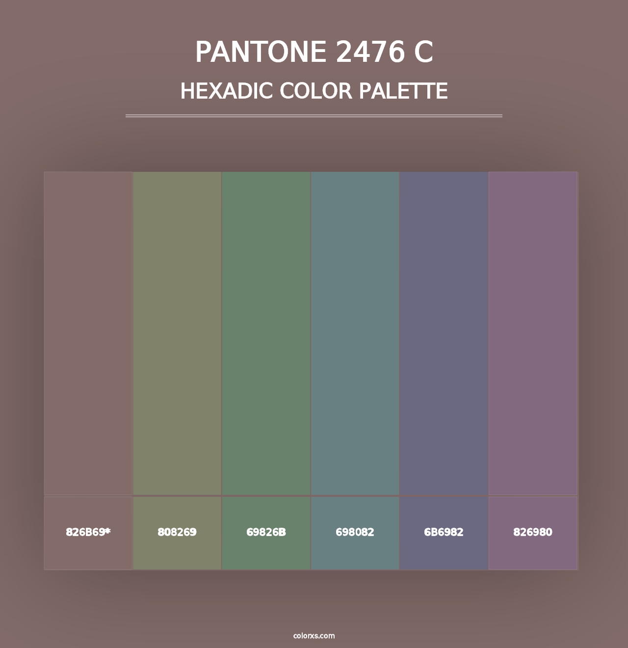 PANTONE 2476 C - Hexadic Color Palette