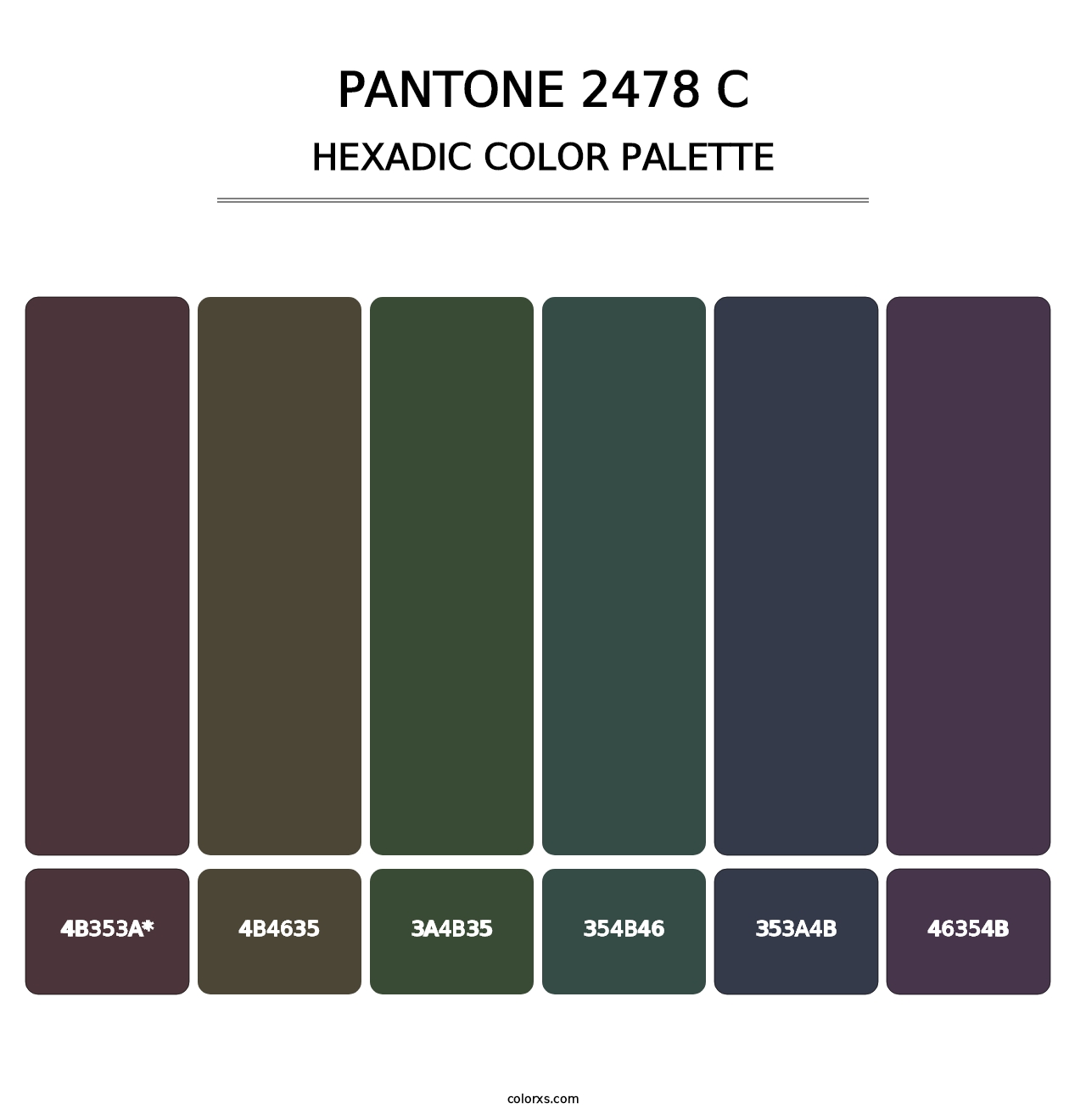 PANTONE 2478 C - Hexadic Color Palette