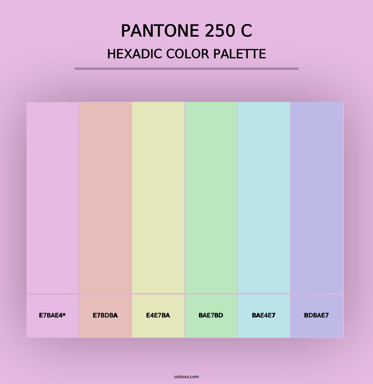 PANTONE 250 C - Hexadic Color Palette