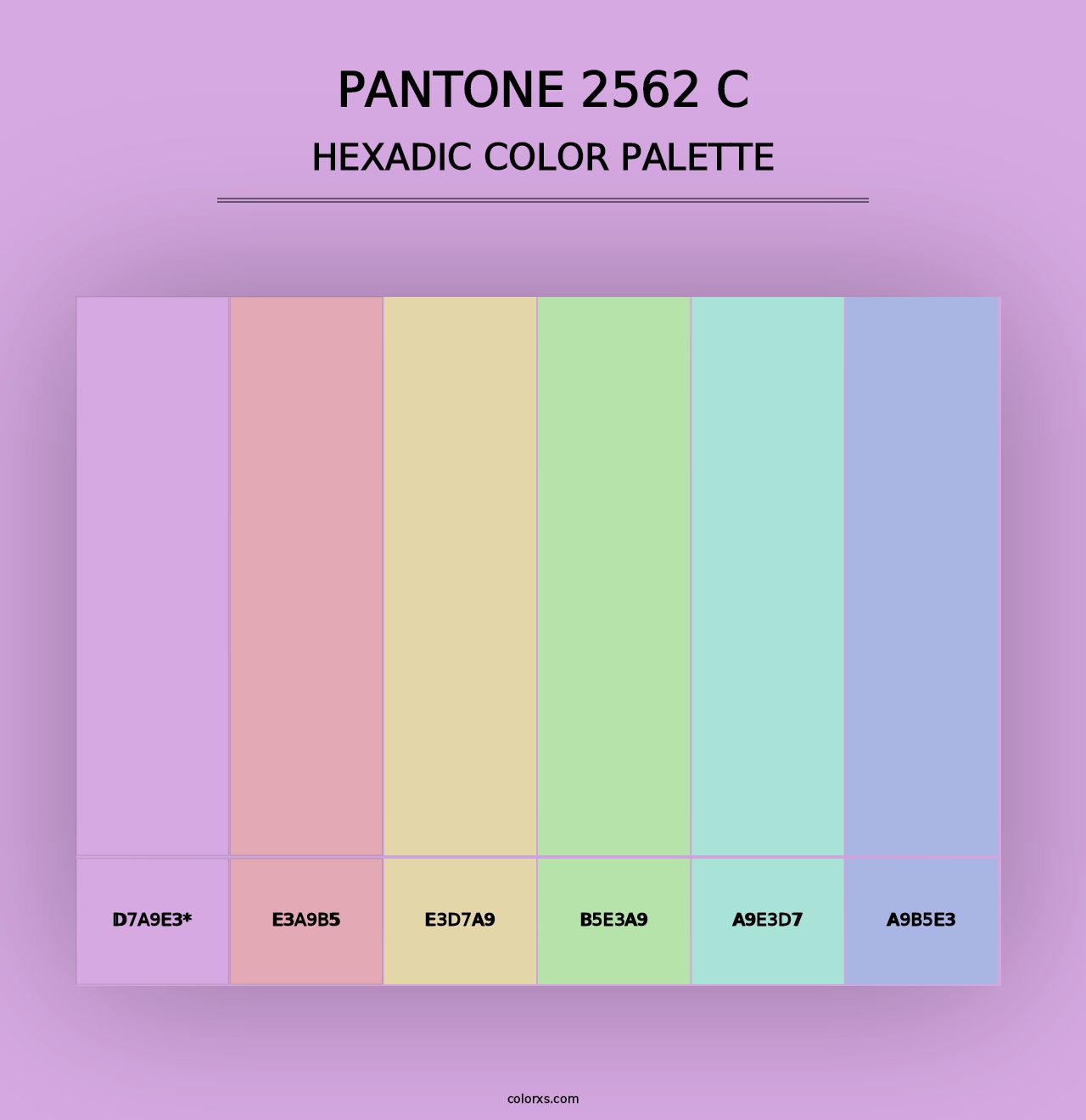 PANTONE 2562 C - Hexadic Color Palette