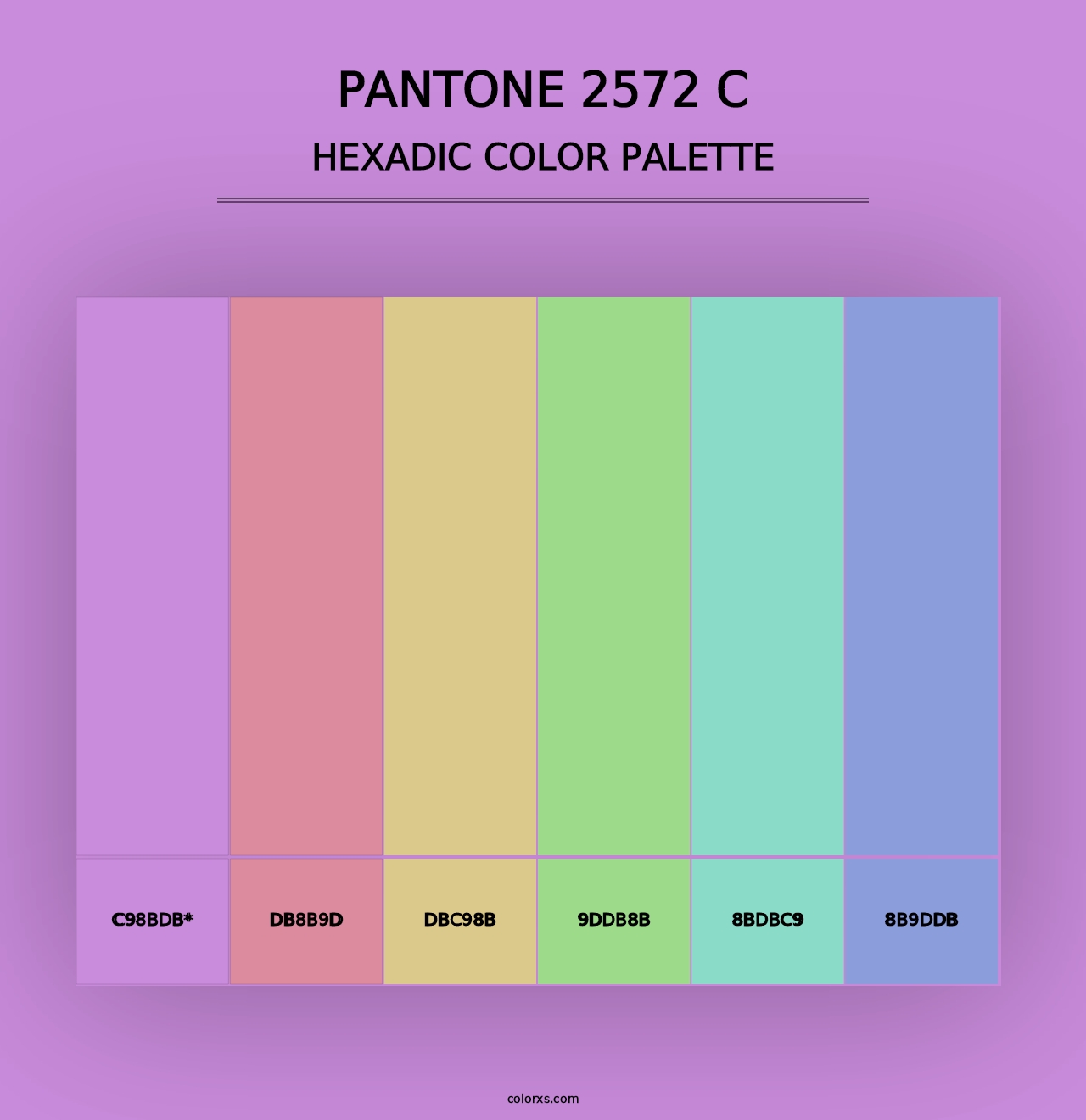 PANTONE 2572 C - Hexadic Color Palette