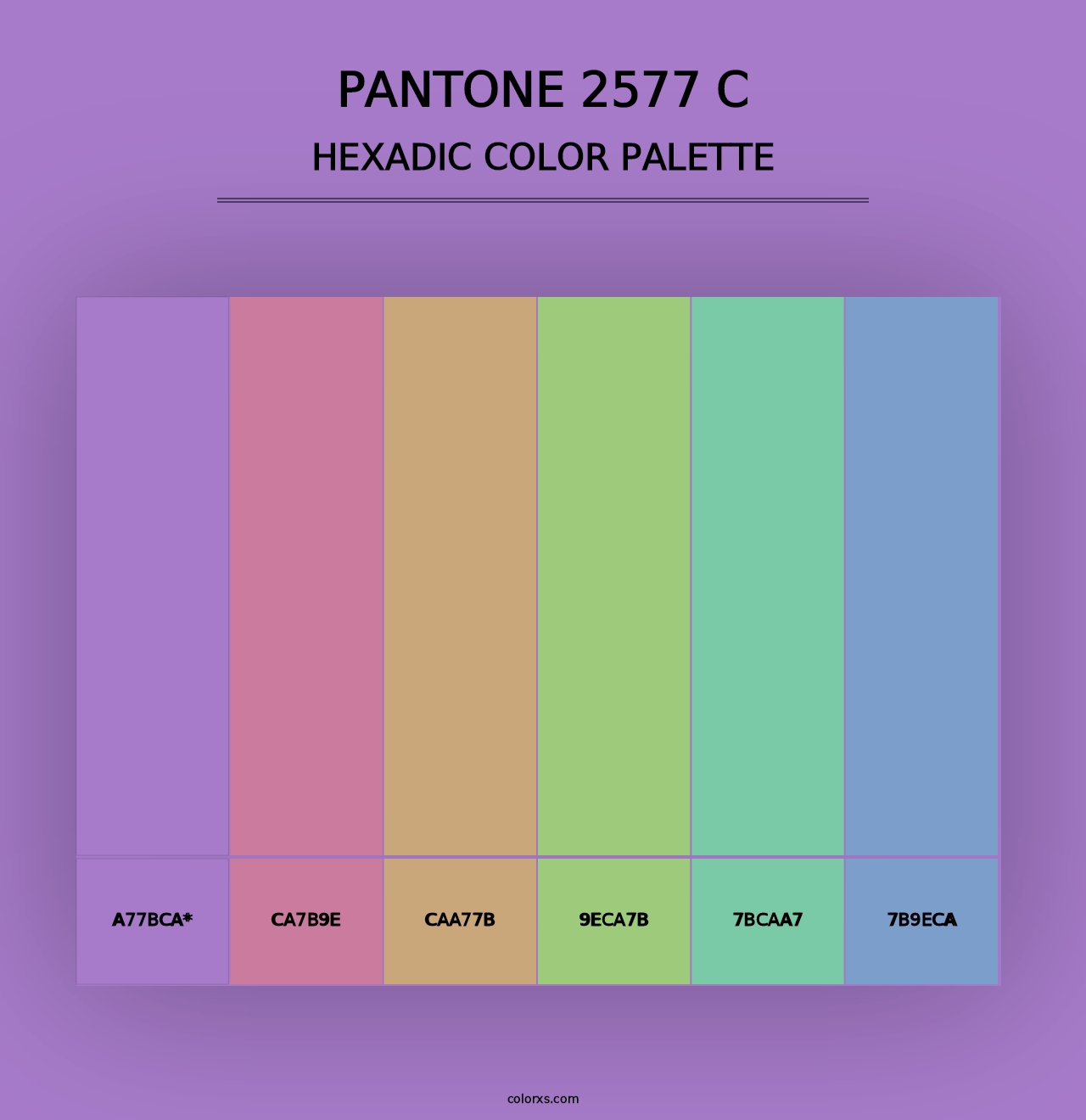 PANTONE 2577 C - Hexadic Color Palette