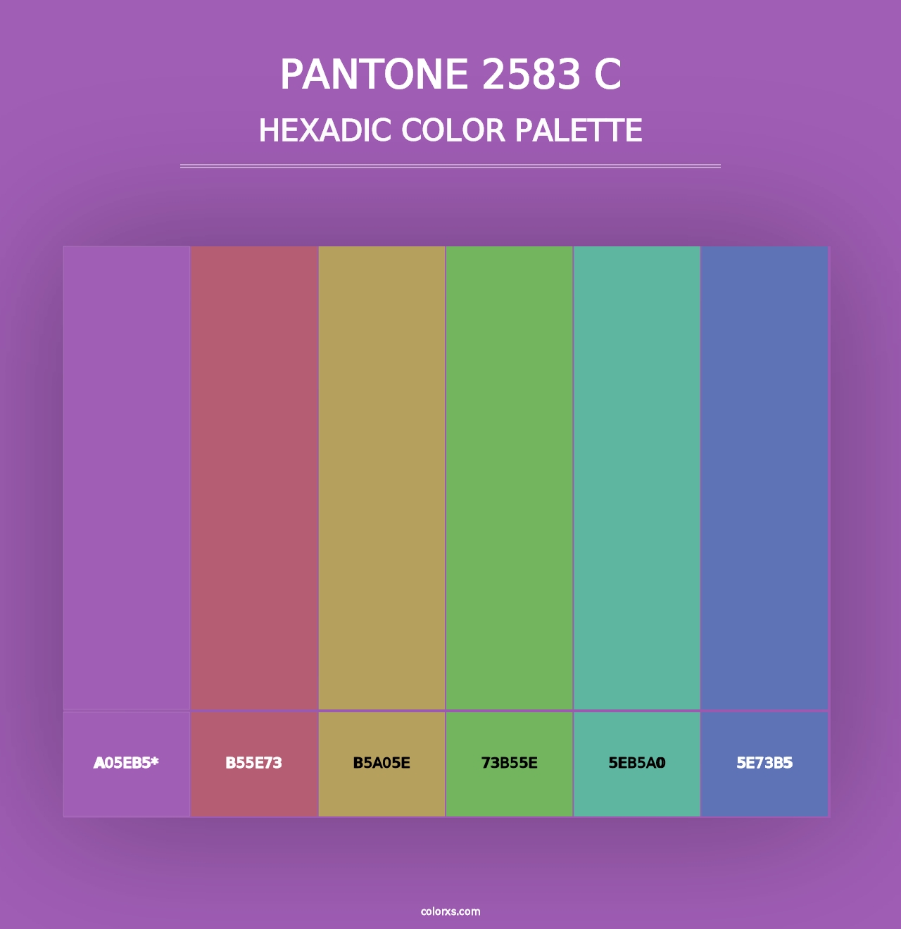 PANTONE 2583 C - Hexadic Color Palette