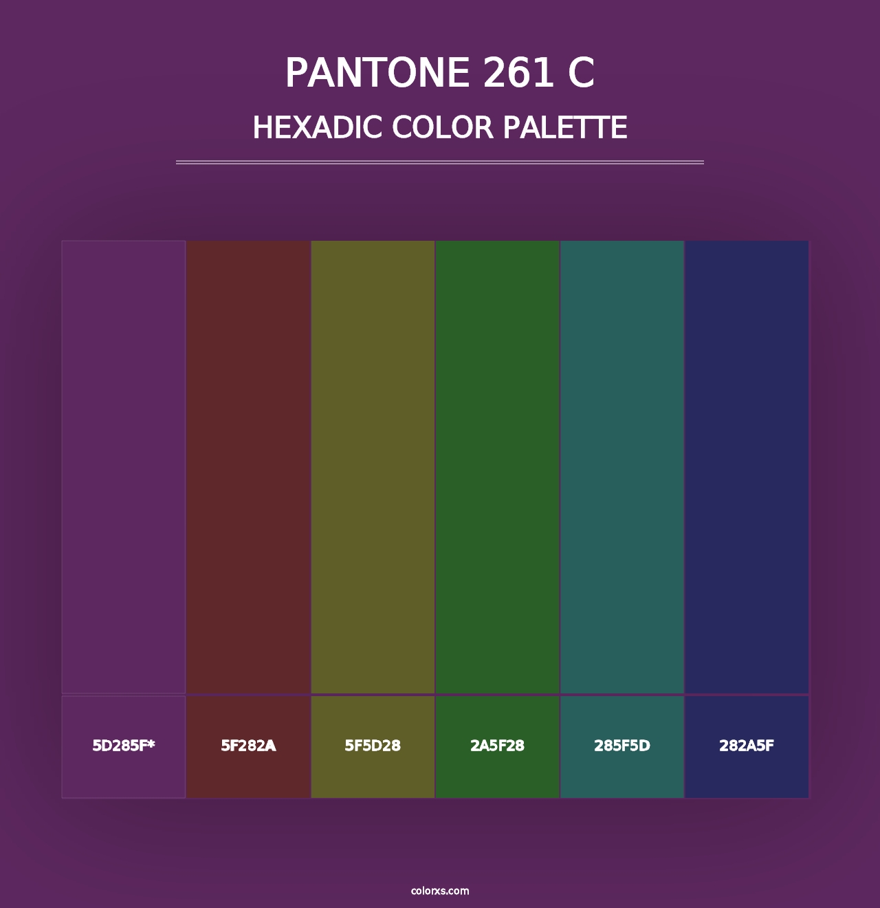 PANTONE 261 C - Hexadic Color Palette