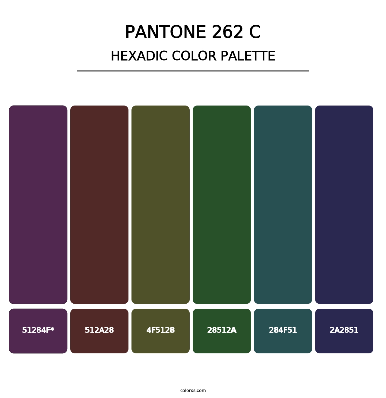 PANTONE 262 C - Hexadic Color Palette