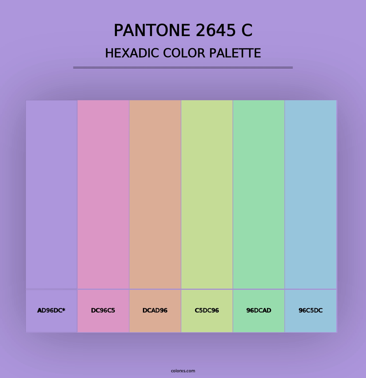 PANTONE 2645 C - Hexadic Color Palette