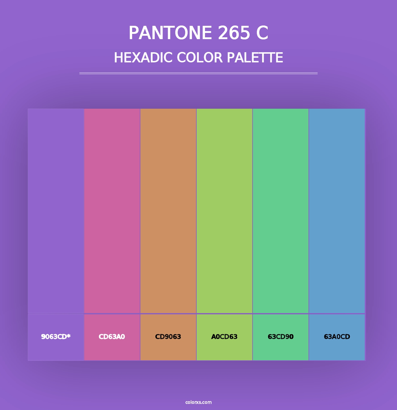 PANTONE 265 C - Hexadic Color Palette