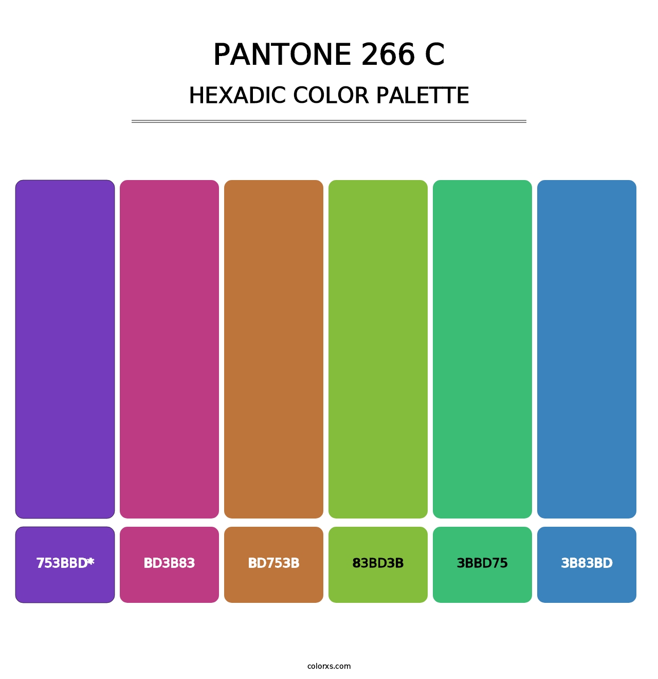 PANTONE 266 C - Hexadic Color Palette