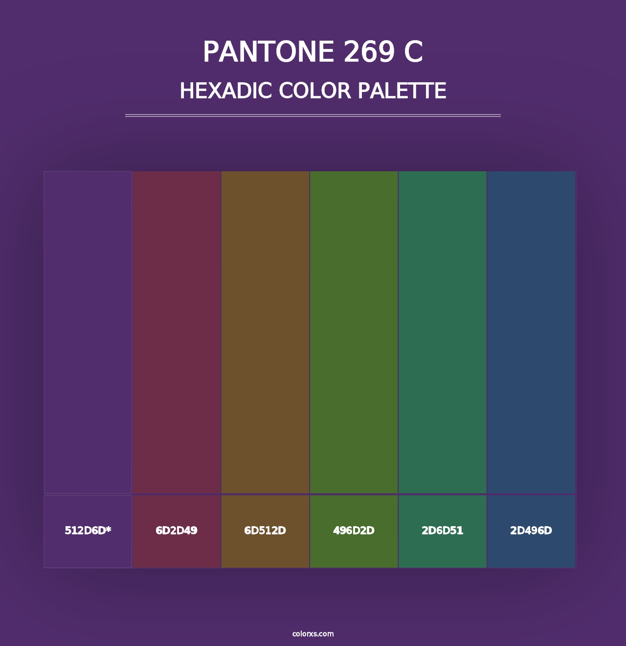 PANTONE 269 C - Hexadic Color Palette