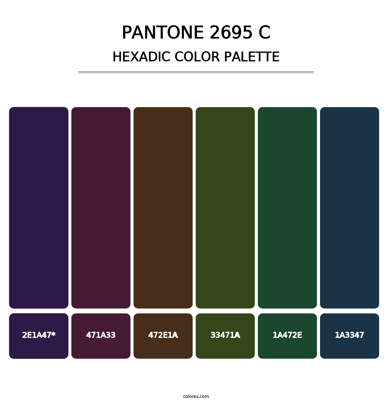 PANTONE 2695 C - Hexadic Color Palette