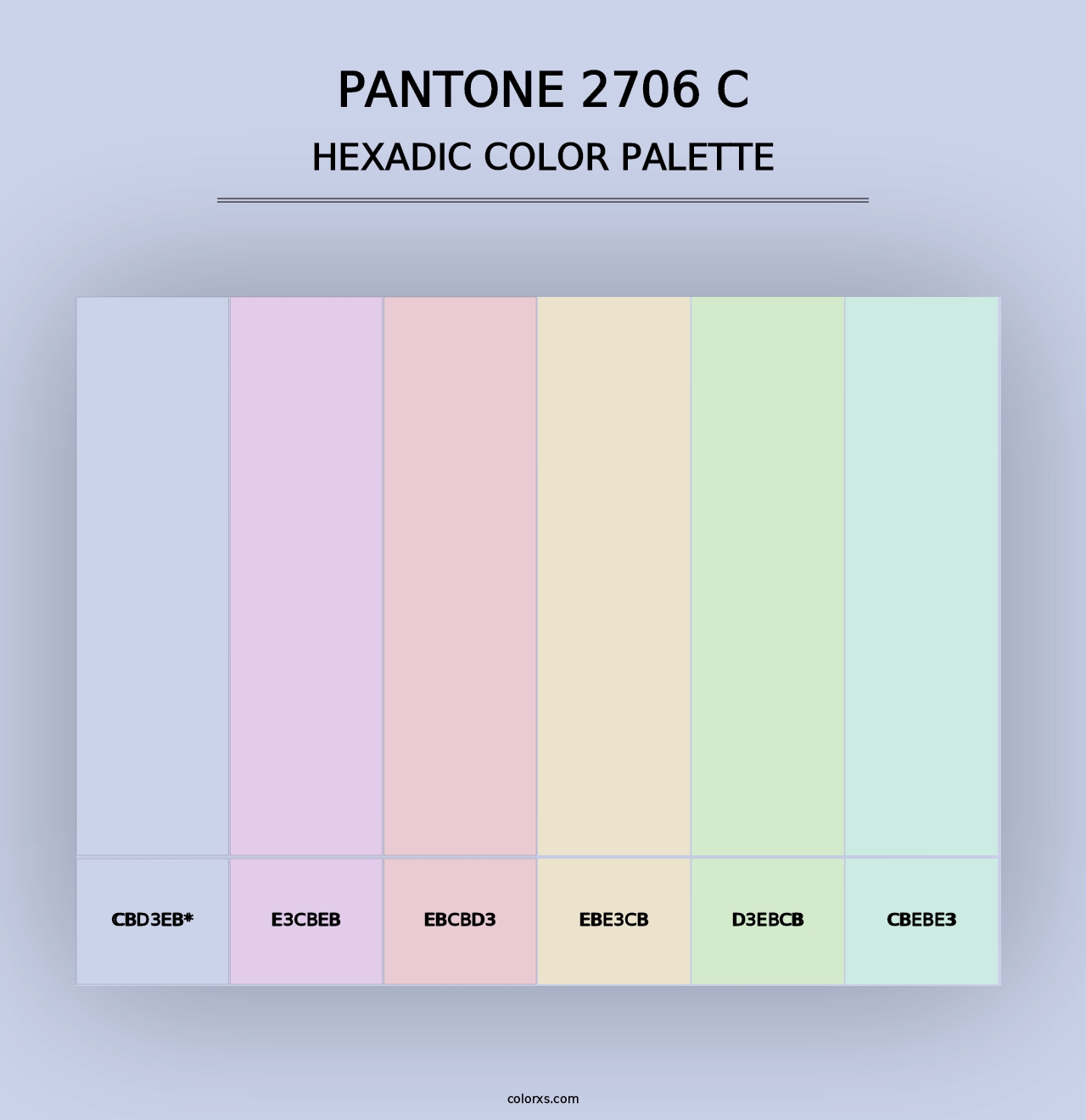 PANTONE 2706 C - Hexadic Color Palette