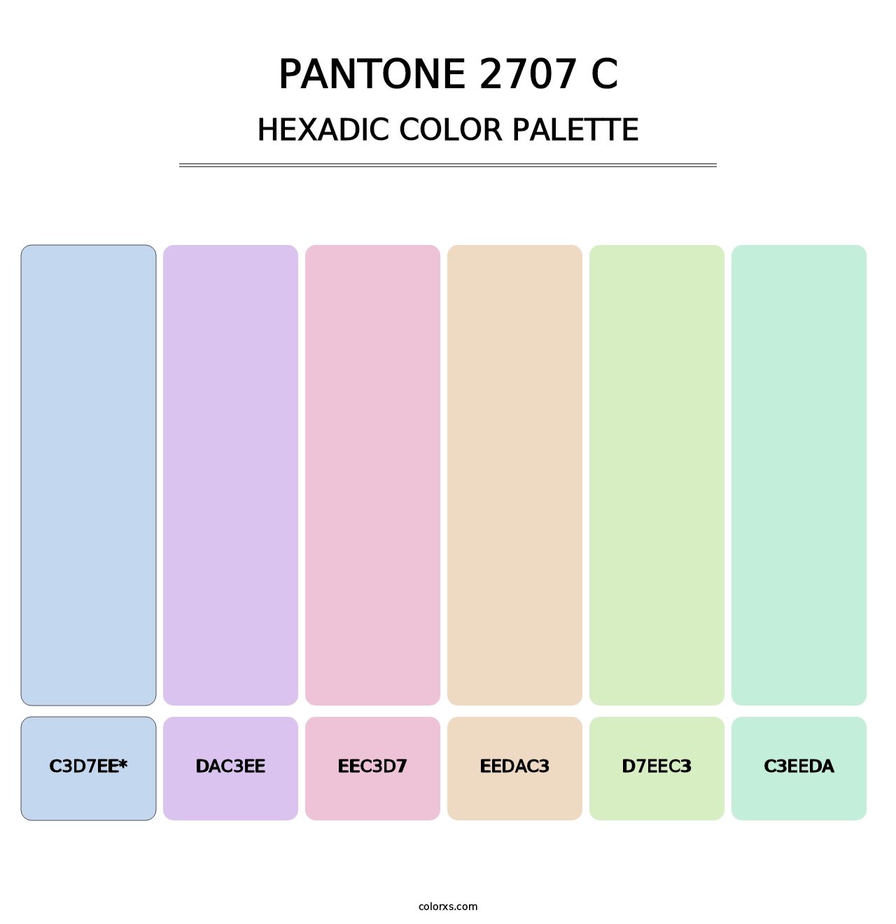 PANTONE 2707 C - Hexadic Color Palette