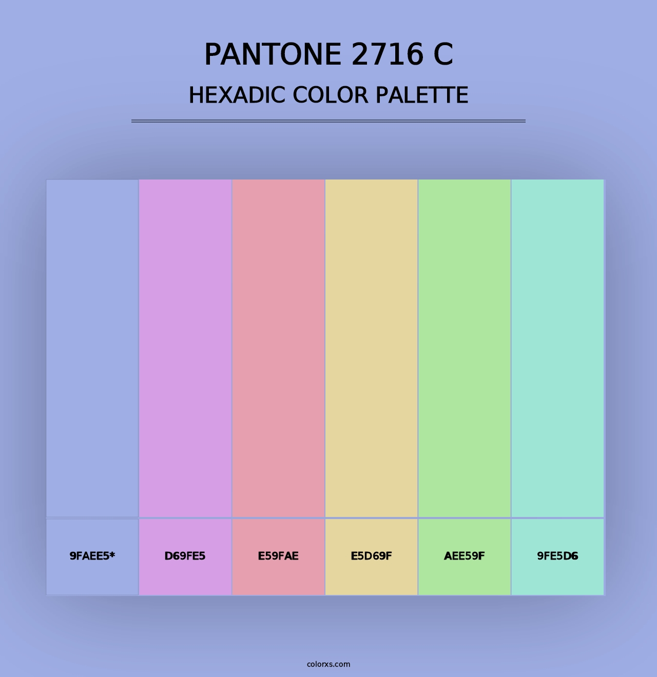 PANTONE 2716 C - Hexadic Color Palette