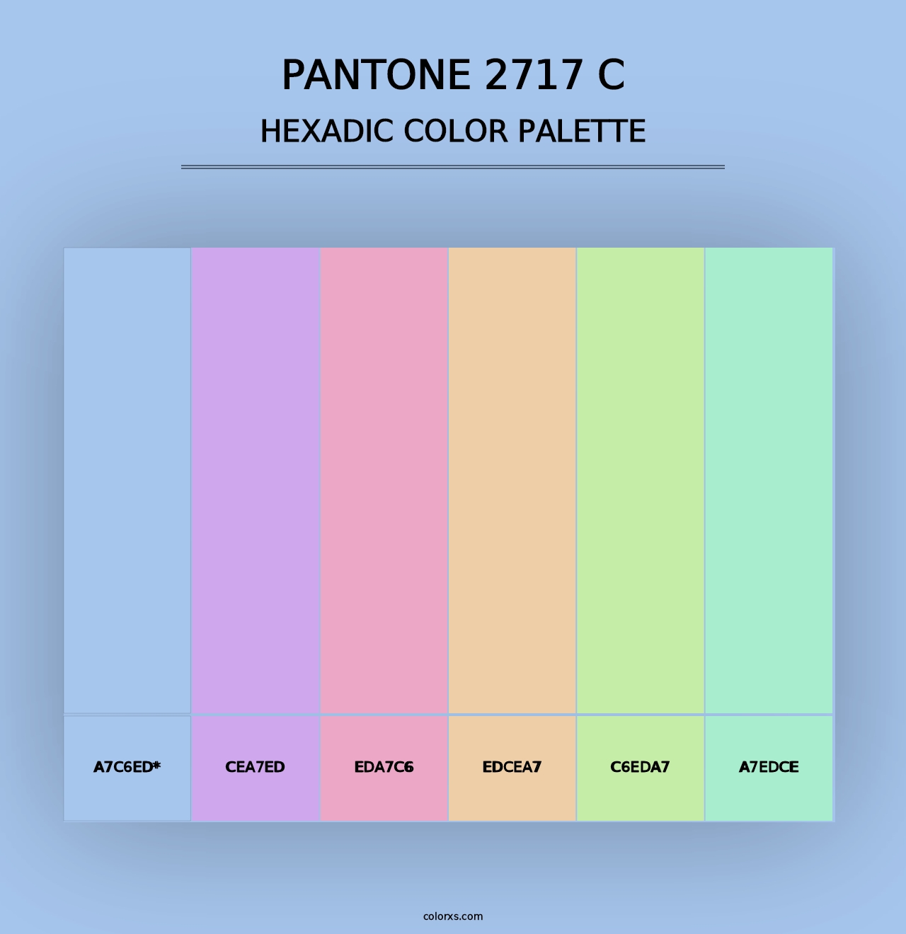 PANTONE 2717 C - Hexadic Color Palette