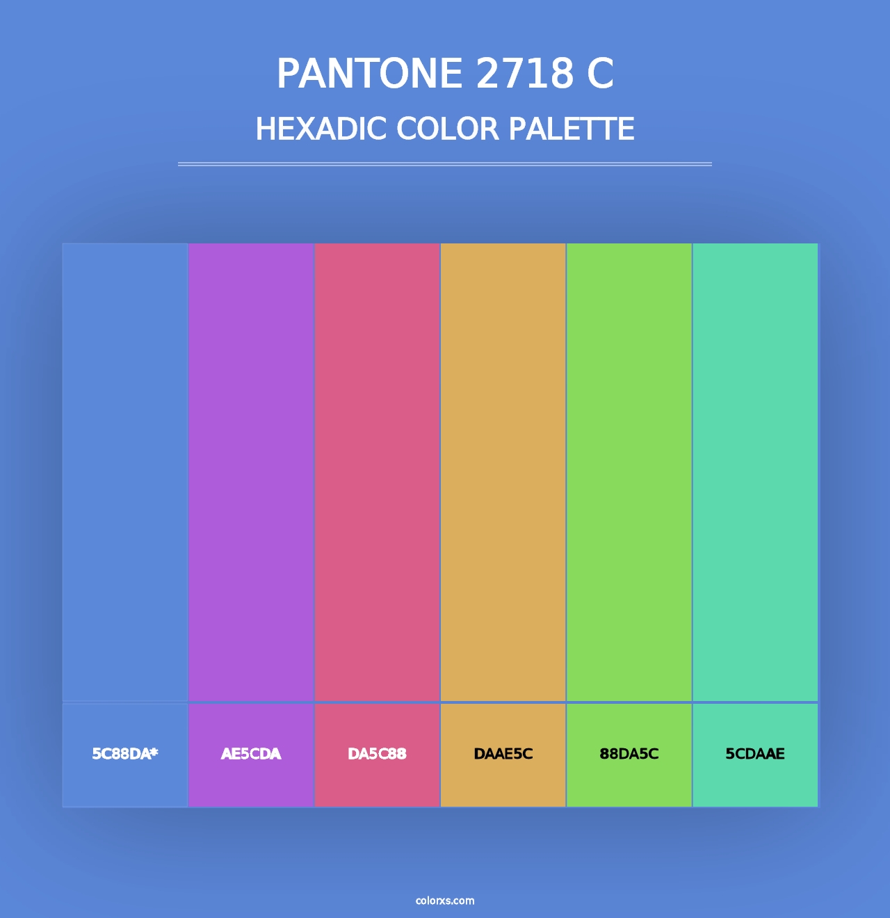 PANTONE 2718 C - Hexadic Color Palette